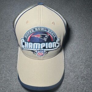 Reebok Beige and Navy Super Bowl Champions Hat